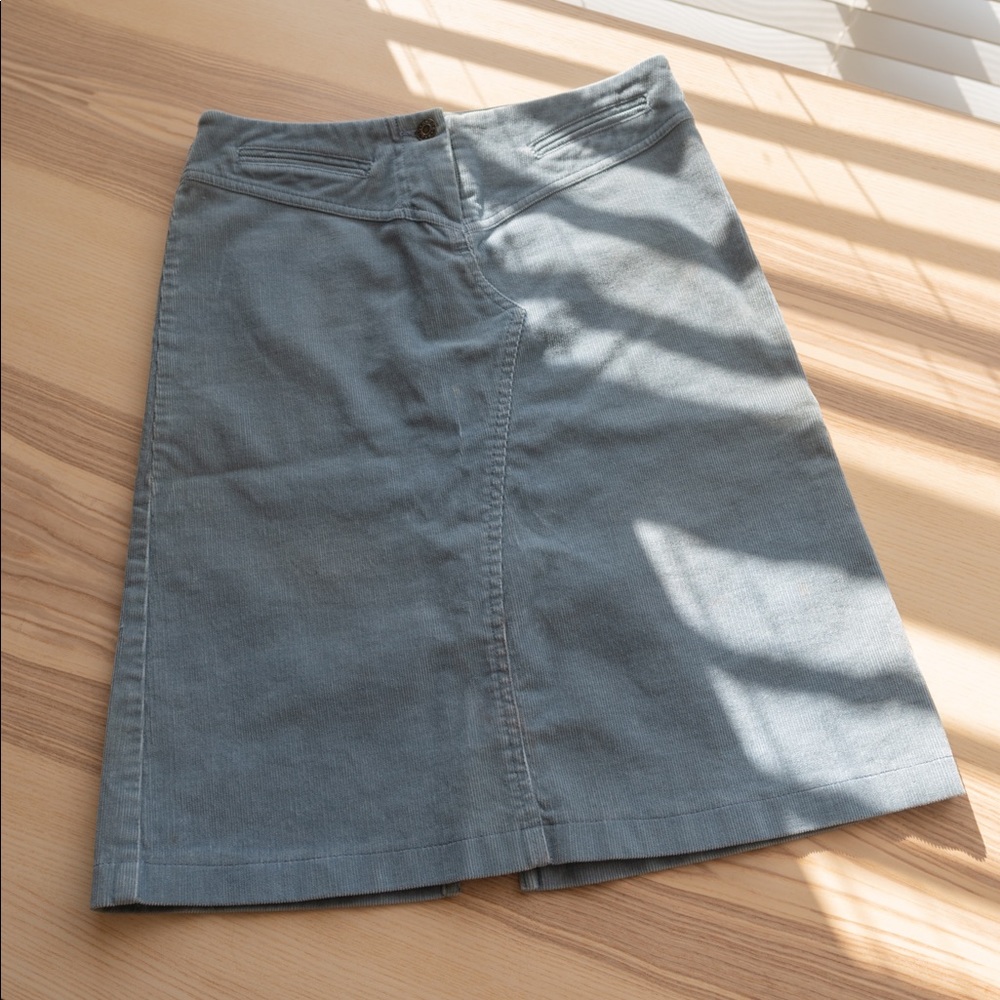 GUESS A-Line Slit Corduroy Skirt